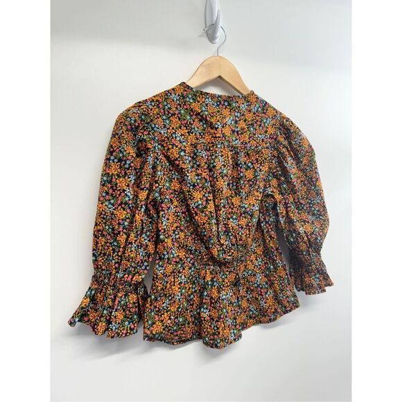Free People Blouse Womens Size Extra SmalI Found You Top Floral Multicolor NEW - Picture 6 of 9